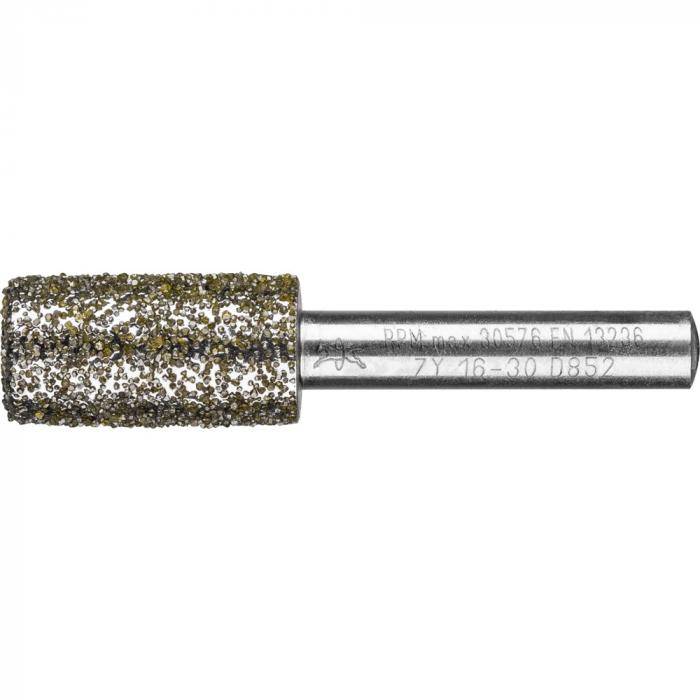 PFERD Diamant-Schleifstift für Grau- und Sphäroguss - Zylinderform ZY - Korngröße D 852 - Außen-ø 16 mm - Schaft-ø 8 mm