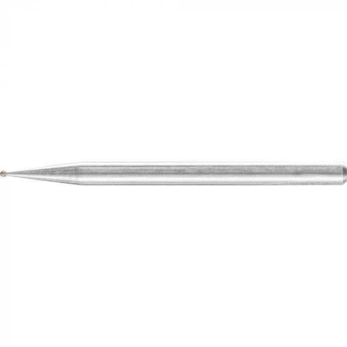 PFERD Diamant-Schleifstift - Kugelform KU - Korngröße D 64 - Außen-ø 1,0 mm - Schaft-ø 3 mm - VE 5 Stück - Preis per VE