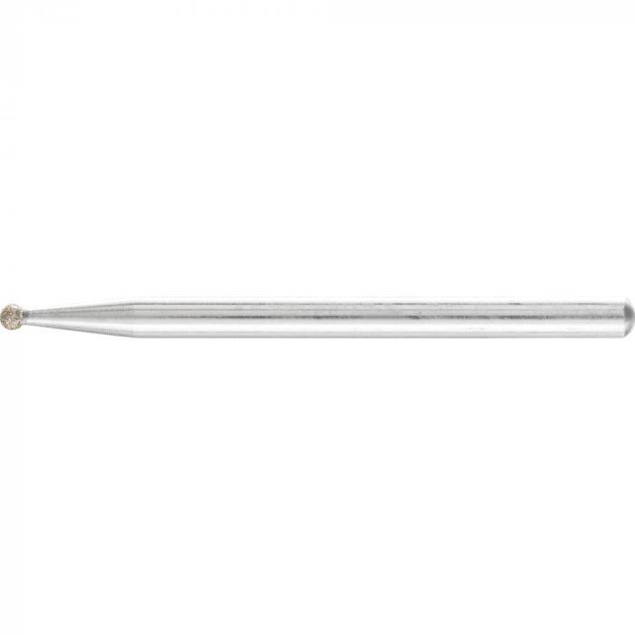 PFERD Diamant-Schleifstift - Kugelform KU - Korngröße D 91 - Außen-ø 2,0 mm - Schaft-ø 3 mm - VE 5 Stück - Preis per VE