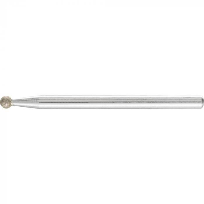 PFERD Diamant-Schleifstift - Kugelform KU - Korngröße D 64 - Außen-ø 3,0 mm - Schaft-ø 3 mm - VE 5 Stück - Preis per VE