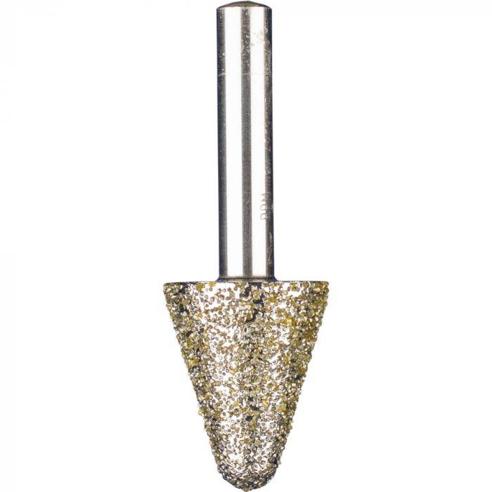 PFERD Diamant-Schleifstift für Grau- und Sphäroguss - Kegelform KEL - Korngröße D 852 - Außen-ø 24 mm - Schaft-ø 8 mm