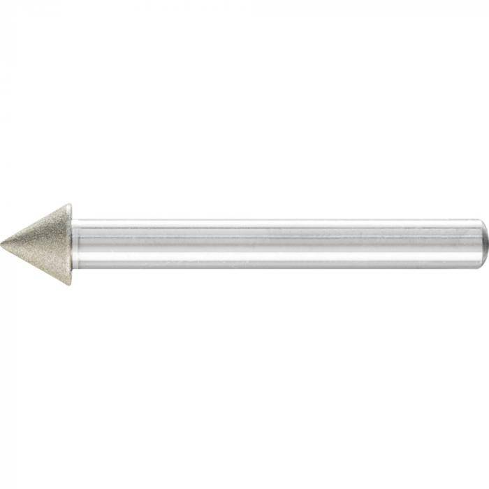 PFERD Diamant-Schleifstift - Spitzkegelform SK - Korngröße D 64 - Außen-Ø 10,0 mm - Schaft-Ø 6 mm