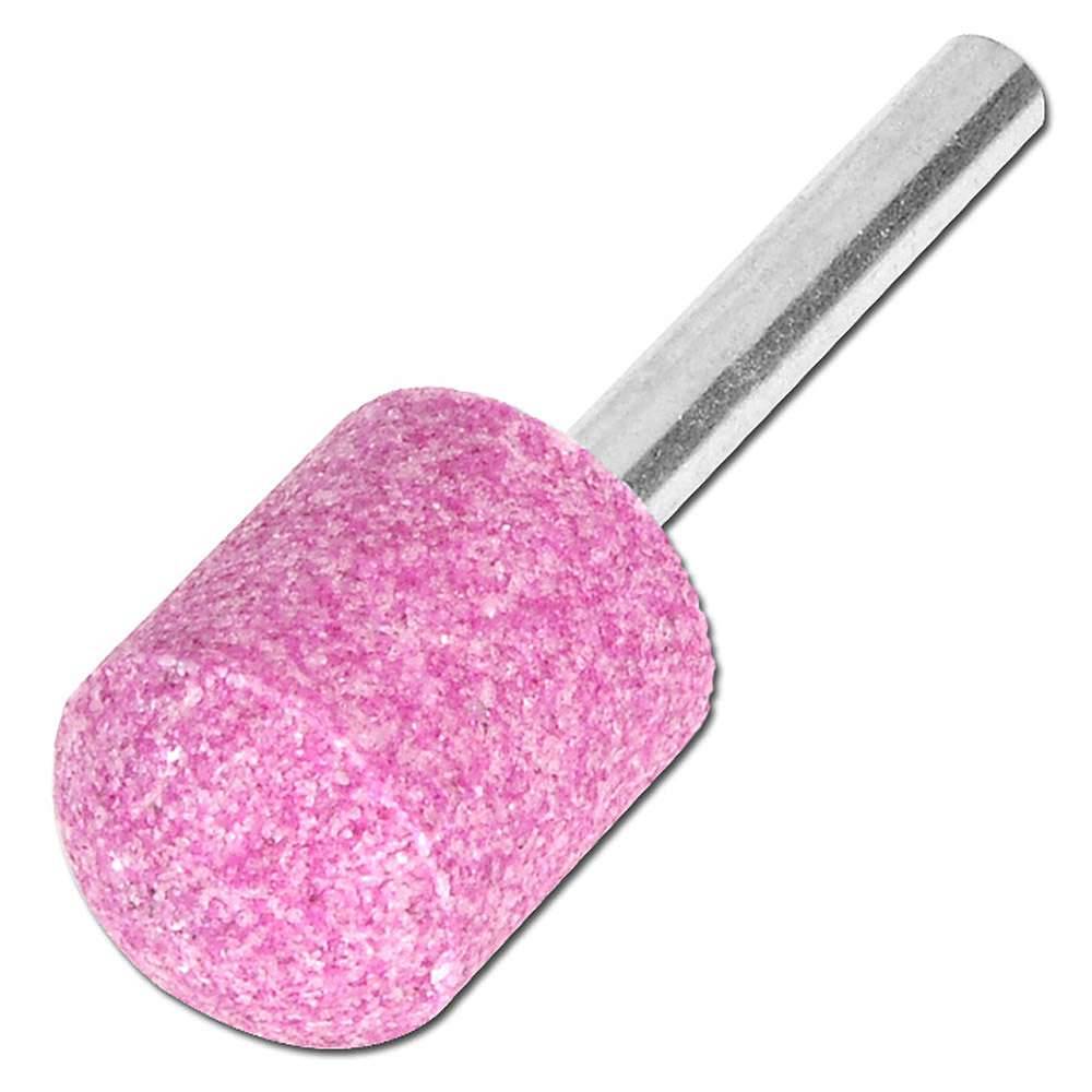 Schleifstift, PFERD - Härte M - Körnung 60, Korundgemisch - Walzenrund - keramische Bindung - Kopf-Ø x Länge: 20x25 mm - Schaft-Ø x Länge: 6x40