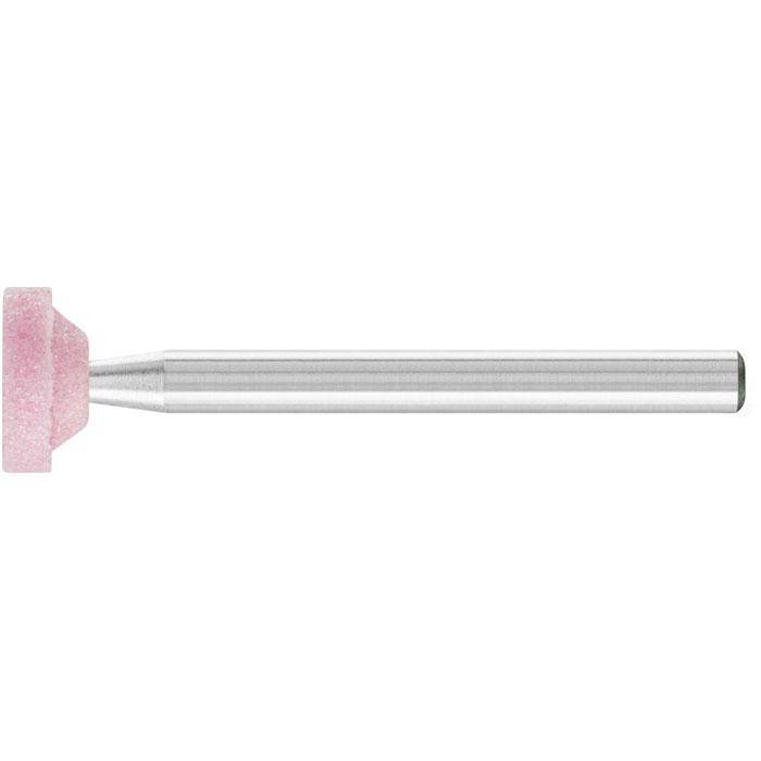 Schleifstift - PFERD - Schaft-Ø 3 x 30 mm - Härte O - für Stahl und Stahlguss - Bezeichnung ZY 0802 3 AR 100 O 5 V - D x T 8 x 2 mm - Korngröße 1