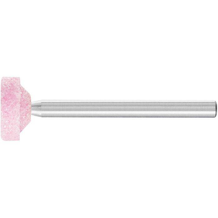 Schleifstift - PFERD - Schaft-Ø 3 x 30 mm - Härte O - für Stahl und Stahlguss - Bezeichnung ZY 1003 3 AR 60 O 5 V - D x T 10 x 3 mm - Korngröße 6