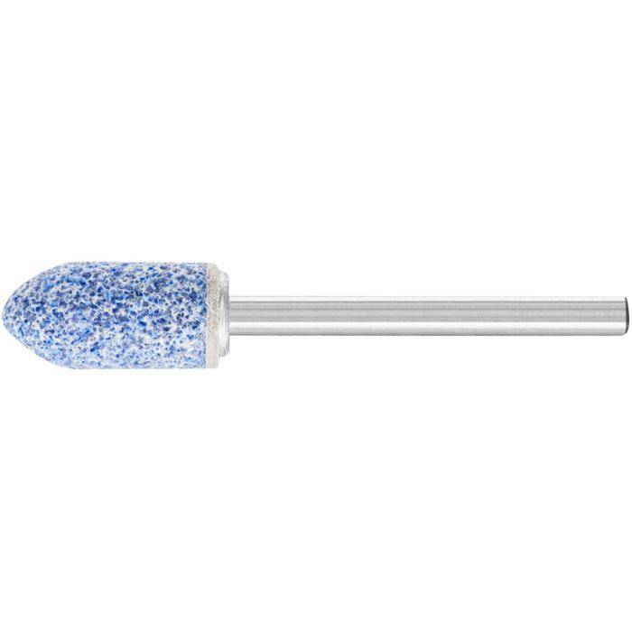 Schleifstift - PFERD - Schaft-Ø 3 x 30 mm - Härte J - Spitzbogenform - für Titan etc. - Bezeichnung SP 0816 3 AWCO 46 J 5 V - D x T 8 x 16 mm - Kor