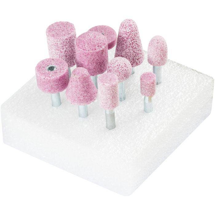 Schleifstift-Set - PFERD - Schaft-Ø 6 mm - Härte O - 10 verschiedene Schleifstifte