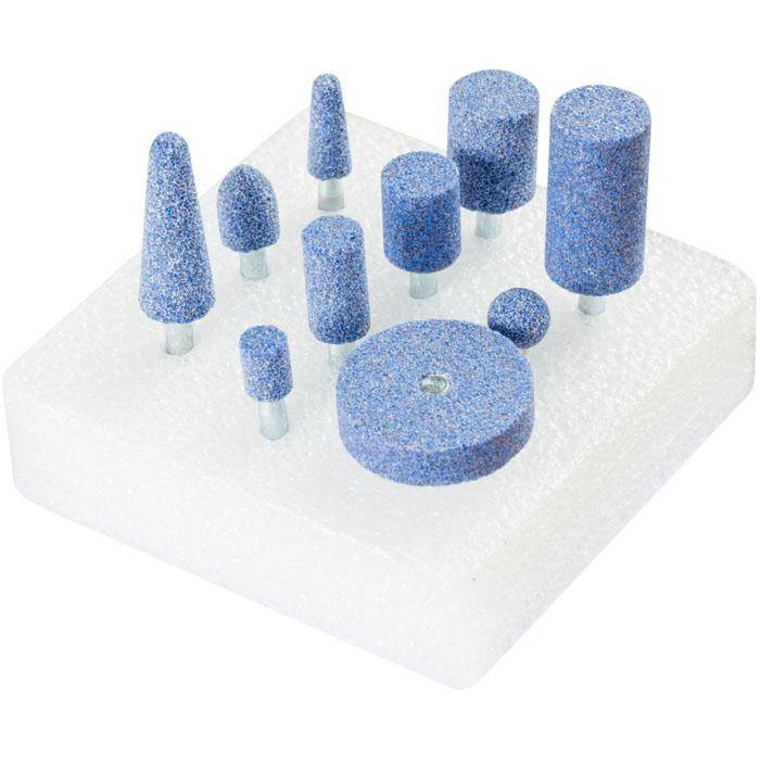 Schleifstift-Set - PFERD - Schaft-Ø 6 mm - Härte J - 10 verschiedene Schleifstifte