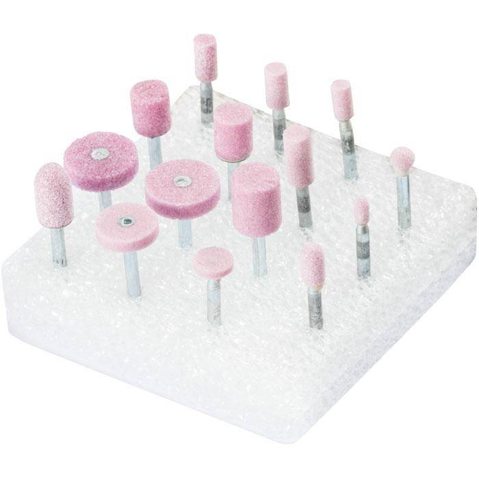 Schleifstift-Set - PFERD - Schaft-Ø 3 mm - Härte O - 15 Schleifstifte