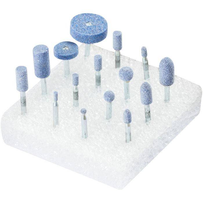 Schleifstift-Set - PFERD - Schaft-Ø 3 mm - Härte J - 15 verschiedene Schleifstifte