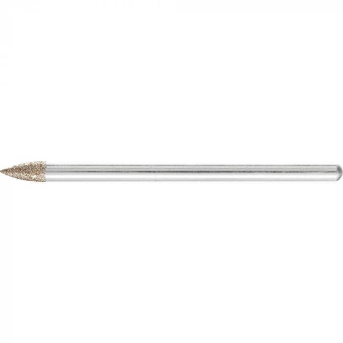 PFERD CBN-Schleifstift - Spitzbogenform SPG - Korngröße B 126 - Außen-ø 3,0 mm - Schaft-ø 3 mm