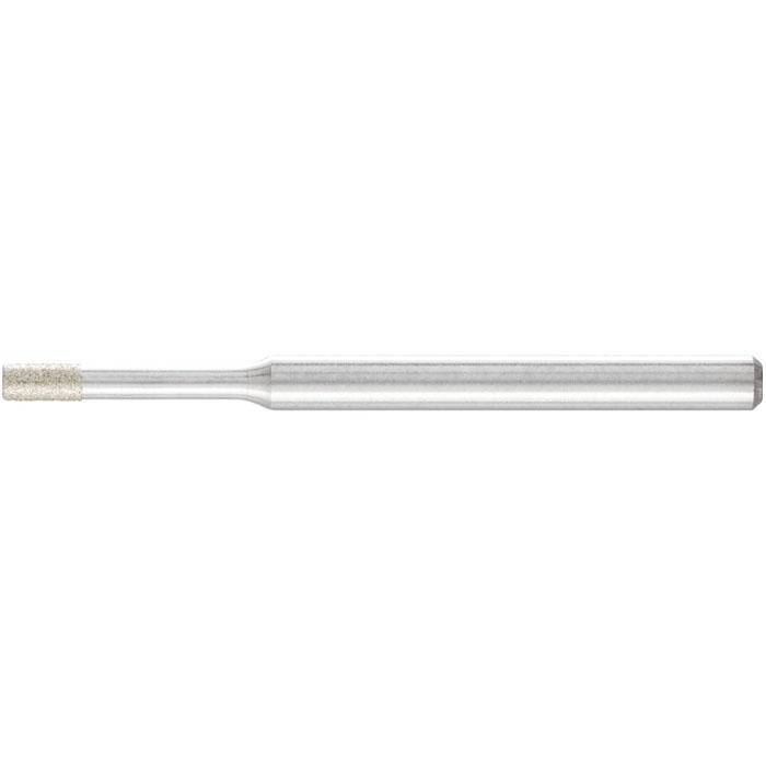 Schleifstift - PFERD - Diamant - Schaft-Ø 3 mm - Zylinderform - Bezeichnung DZY-A 2,0-4/3 D 64 - D x T 2 x 4 - Absetzungslänge 10 mm - Korngröße