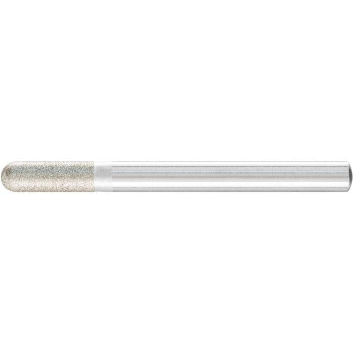 Schleifstift - PFERD - Diamant - Schaft-Ø 6 mm - Walzenrundform - Bezeichnung DWR-A 6,0-18/6 D 126 - D x T 6 x 18 mm - Absetzungslänge 5 mm
