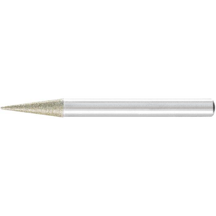 Schleifstift - PFERD - Diamant - Schaft-Ø 6 mm - Spitzkegelform - Bezeichnung DSK 6,0-15°/6 D 126 - D x T 6 x 21 mm - Winkel 15°
