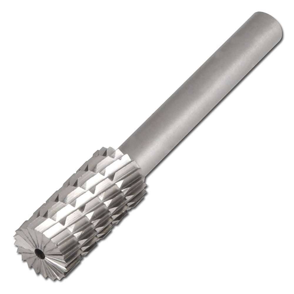 HSS-Frässtift, PFERD - Zylinderform - mit Stirnverzahnung A ST für Stahl - Kopf-Ø x Länge 4 x 13 mm - Zahnung 3 - Gesamtlänge 60 mm - VE 1 Stück
