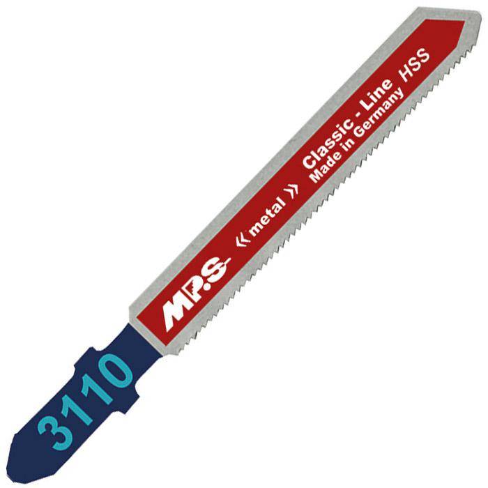 Ein Metall-Stichsägeblatt mit der Aufschrift „MPS Classic-Line HSS