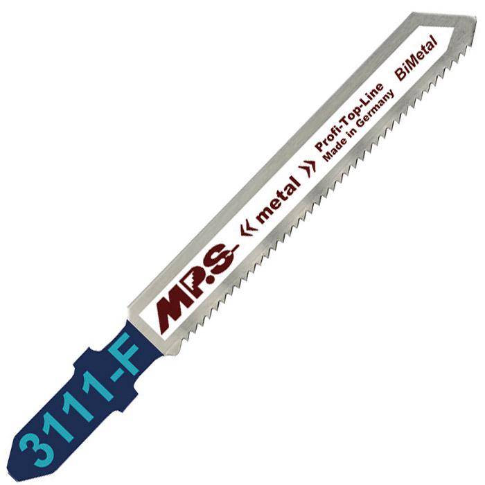 Stichsägeblätter - Bimetall - 50/75/1 mm - gerader Schnitt - für Rostfreien Stahl & Stahlbleche - 5 Stück - wie Bosch T 118 AF