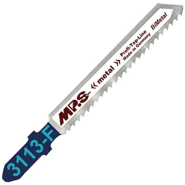 Stichsägeblätter - Bimetall - 50/75/1 mm - für rostfreien Stahl & Stahlbleche - Zahnteilung 2 mm - wie Bosch T 118 BF - 5 Stück