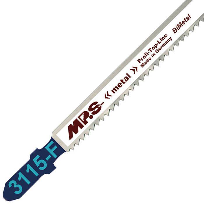Stichsägeblätter - 110/132/1 mm - extra lang, gerader Schnitt - Bimetall - für Metalle & Kunststoffe - Zahnteilung 2 mm - 5 Stück