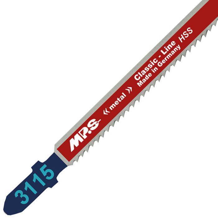 Stichsägeblätter - 110/132/1,15 mm - Hochleistungs-Schnellstahl - für Metall - gerader Schnitt - Zahnteilung 2 mm - 5 Stück