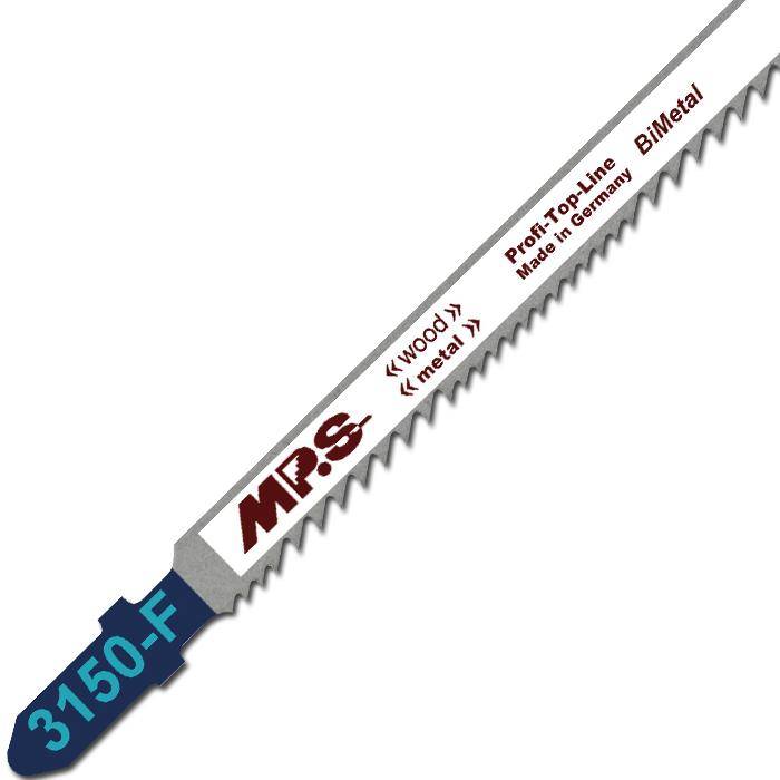 Stichsägeblätter - 110/132/1,27 mm - Bimetall - für Holz & Metall, gerader Schnitt - Zahnteilung 1,8-2,5 mm - 5 Stück