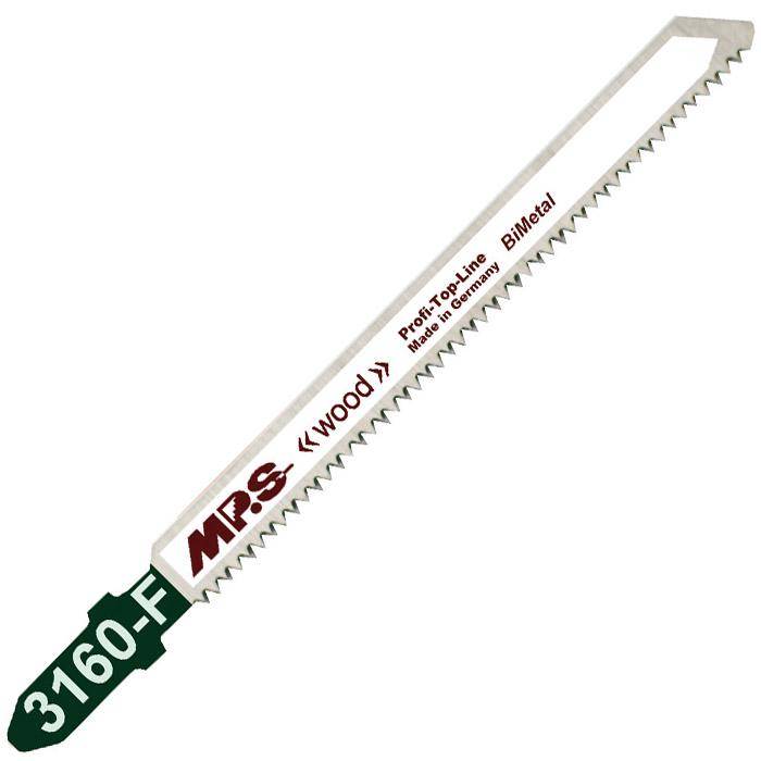 Stichsägeblätter - 75/100/1,27 mm - Bimetall - für Holz, splitterfrei, gerader Schnitt - Zahnteilung 2 mm - wie Bosch T 101 AIF - 5 Stück