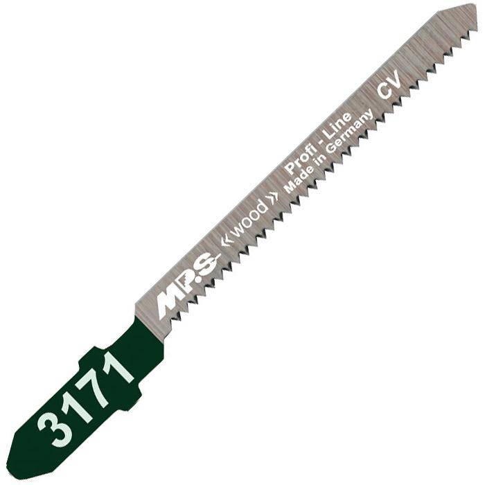 Stichsägeblätter - 50/75/1,25 mm - Chrom Vanadium - für Holz, Kurvenschnitt - Zahnteilung 1,3 mm - wie Bosch T 101 AO - 5 Stück