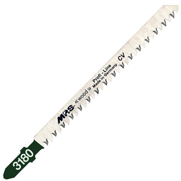 Stichsägeblätter - 90/115/1,45 mm - Chrom Vanadium - für Holz, gerader Schniitt - Zahnteilung 2,5-3,2 mm - 5 Stück