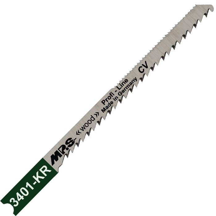 Stichsägeblätter - für Holz, Kurvenschnitt - Schnittlänge 75 mm - Zahnteilung 2,5 mm - Blattdicke 1,45 mm - Chrom Vanadium - 5 Stück