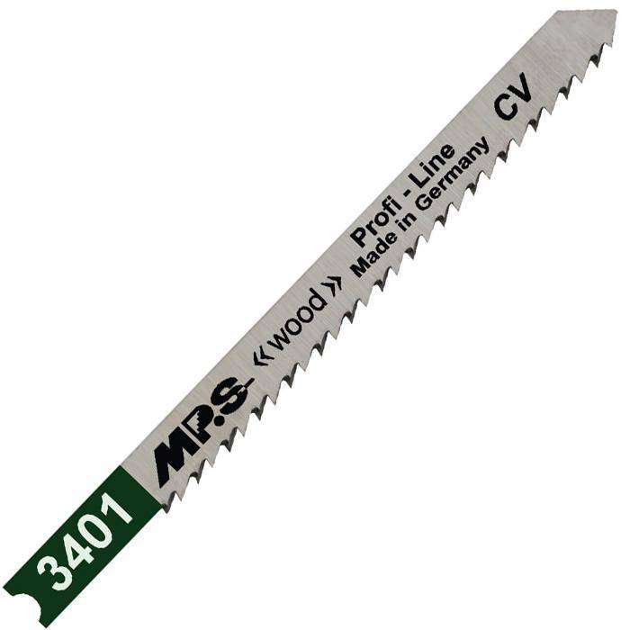 Stichsägeblätter - für Holz - 75/100 - Zahnteilung 2,5 mm - Chrom Vanadium - Blattdicke 1,45 mm - entspricht Black&Decker A 2201/5035 - 5 Stück