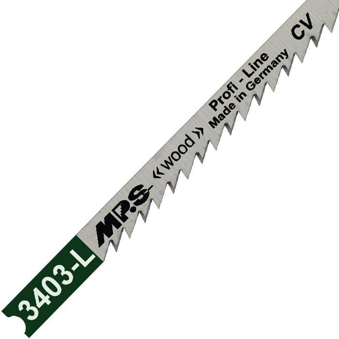 Stichsägeblätter - 110/132 mm - Zahnteilung 4 mm - für Holz - Chrom Vanadium - Blattdicke 1,45 mm - 5 Stück