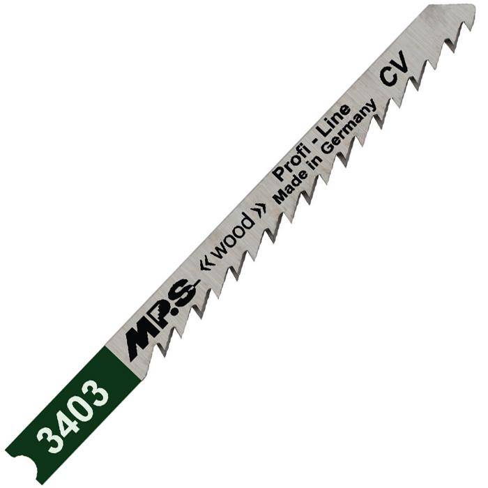 Stichsägeblätter- Länge 75/100 mm - für Holz - Zahnteilung 4 mm - Chrom Vanadium - Blattdicke 1,45 mm - entspricht Black&Decker A2202/5037 - 5 St?
