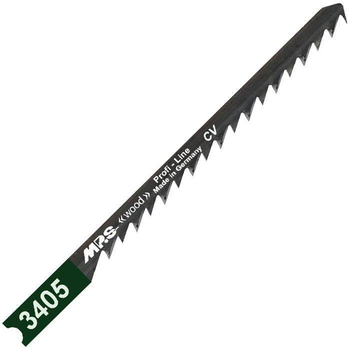 Stichsägeblätter - Länge 75/100 mm - für Holz, Kurvenschnitt - Zahnteilung 4 mm - Chrom Vanadium - Blattdicke 1,25 mm - 5 Stück
