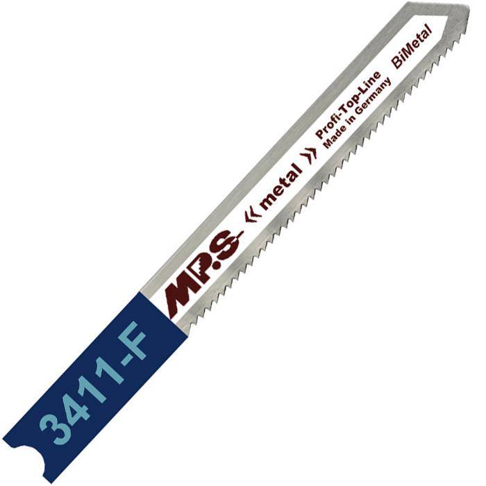 Bimetall Stichsägeblatt - für Metall (Stahlbleche) - Zahnteilung 1,2 mm - Schnittlänge 50 mm - Blattdicke 1 mm, Blatthöhe 8 mm - 5 Stück