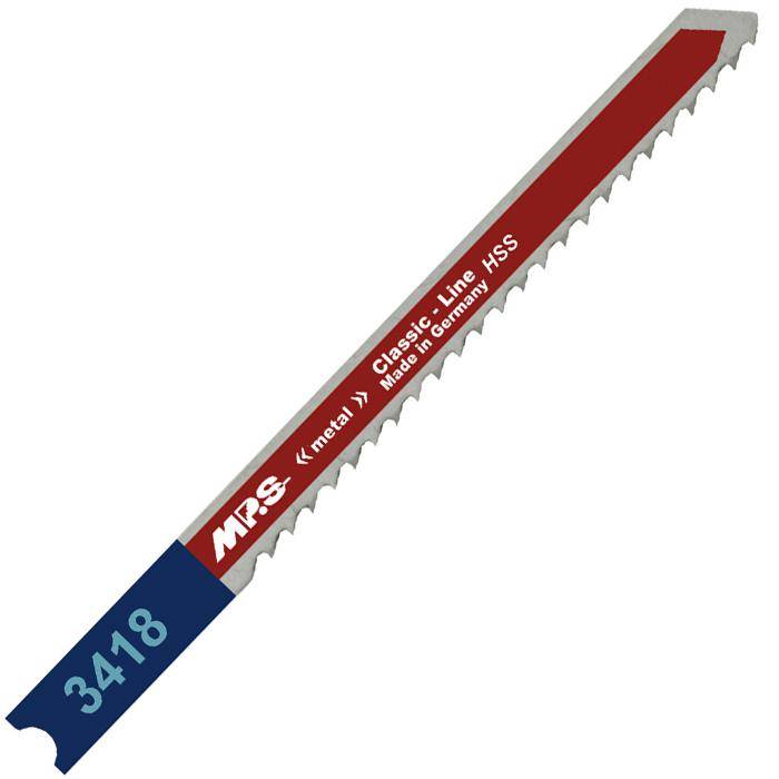 Stichsägeblätter - für Metall - Länge 75/100 mm - Zahnteilung 3 mm - Hochleistungs-Schnellstahl - entspricht Black&Decker A222 - 2 Stück