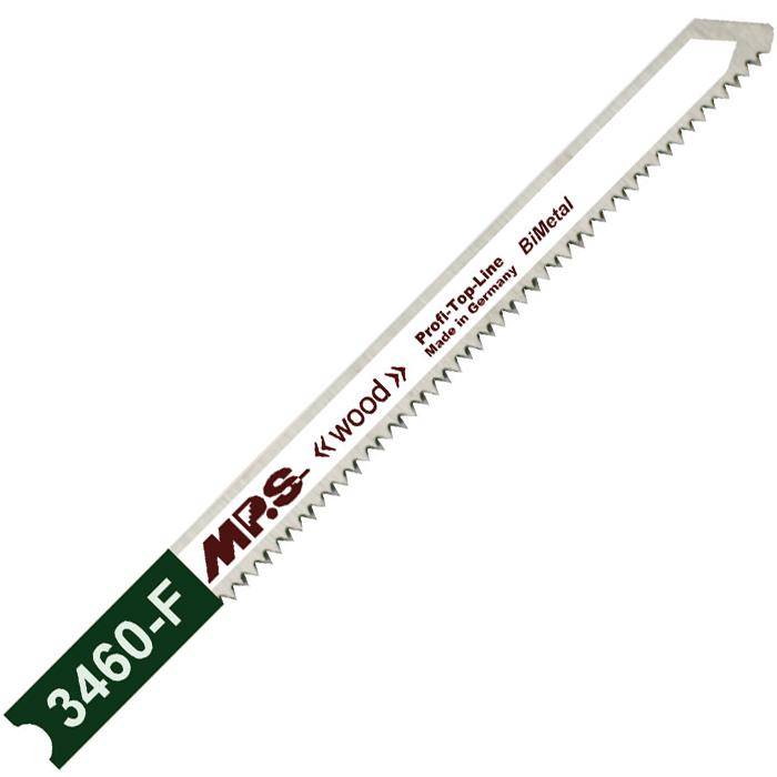 Stichsägeblätter - Bimetall - Länge 75/100 mm - für Holz, splitterfrei - Zahnteilung 2 mm - Blattdicke 1,27 mm - 5 Stück