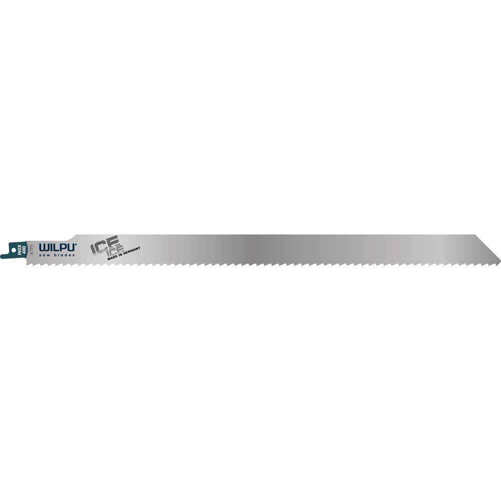 WILPU Säbelsägeblatt INOX 400 - Abmessung 400x25x1,25 mm - verzahnte Länge 380 mm - Edelstahl