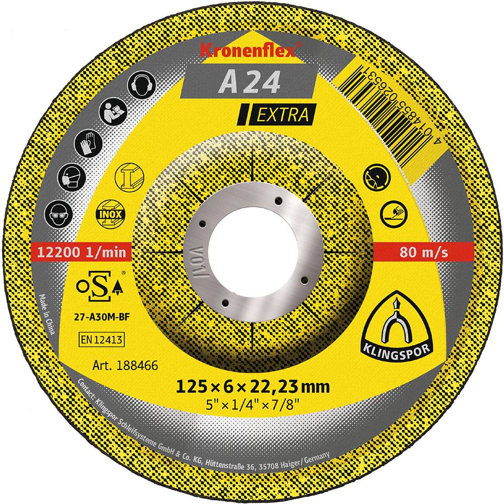 Schruppscheibe A 24 Extra - für Metalle - gewölbt - Ø 125 mm - Breite 6 mm - VE 10 - Preis per VE