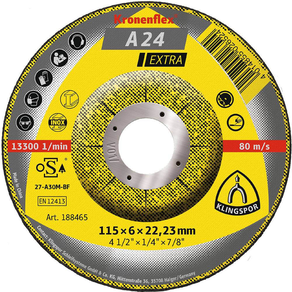 Schruppscheibe A 24 Extra - für Metalle - gewölbt - Ø 115 mm - Breite 6 mm - VE 10 - Preis per VE