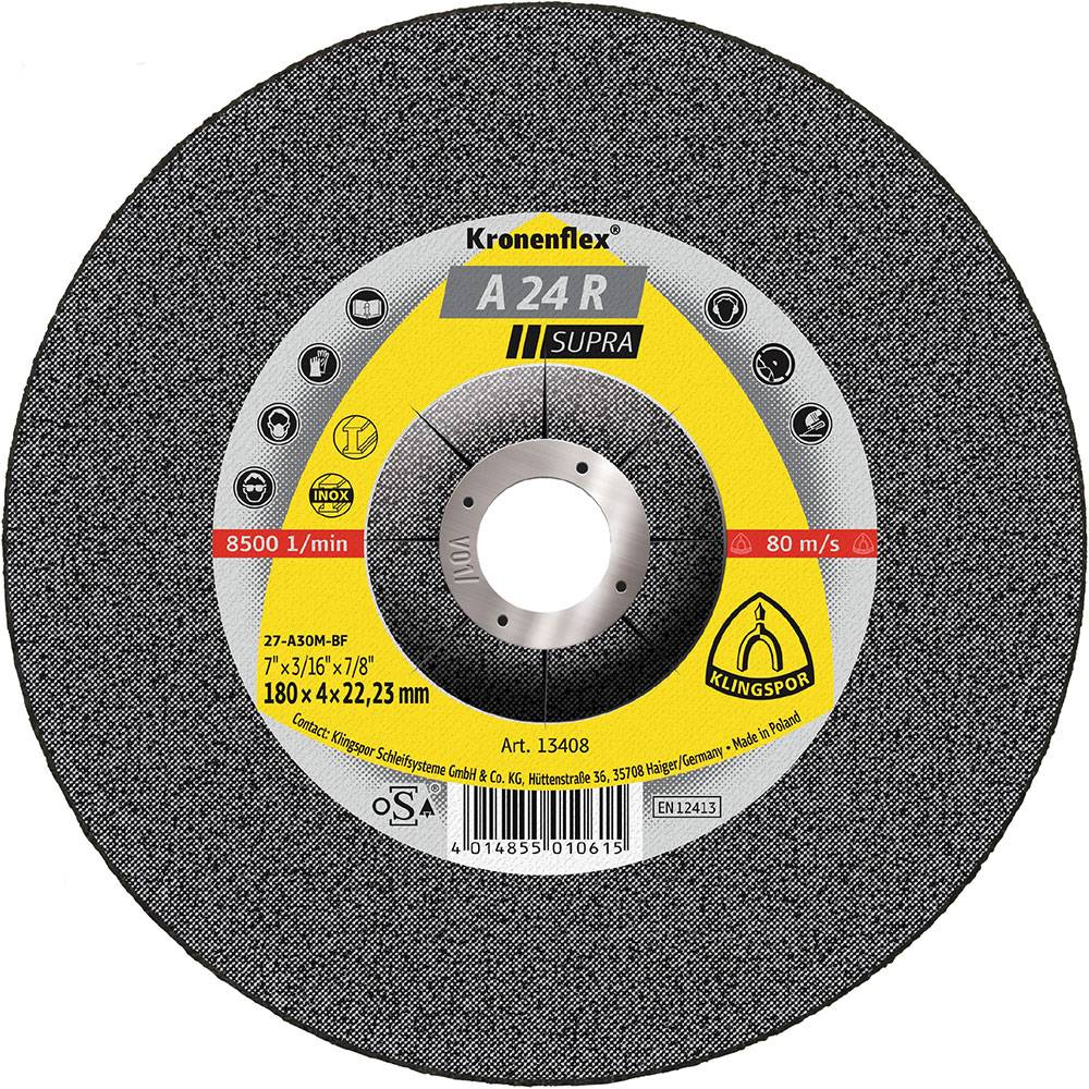 Schruppscheibe A 24 R Supra - für Stahl - 125 x 6 x 22,23 mm - VE 10 Stück - Preis per VE
