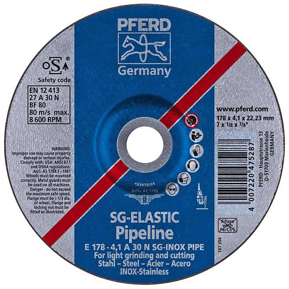 Schruppscheibe - PFERD - für den Pipelinebau - Härtegrad N -VE 10 Stück - Preis per VE