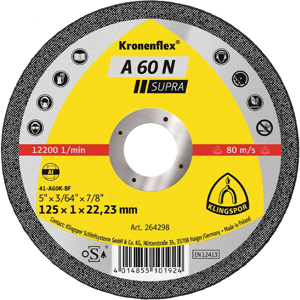 Trennscheibe A 60 N Supra - für Aluminium/Stahl - Ø 125 mm - Breite 1 mm - VE 25 Stk. - Preis per VE