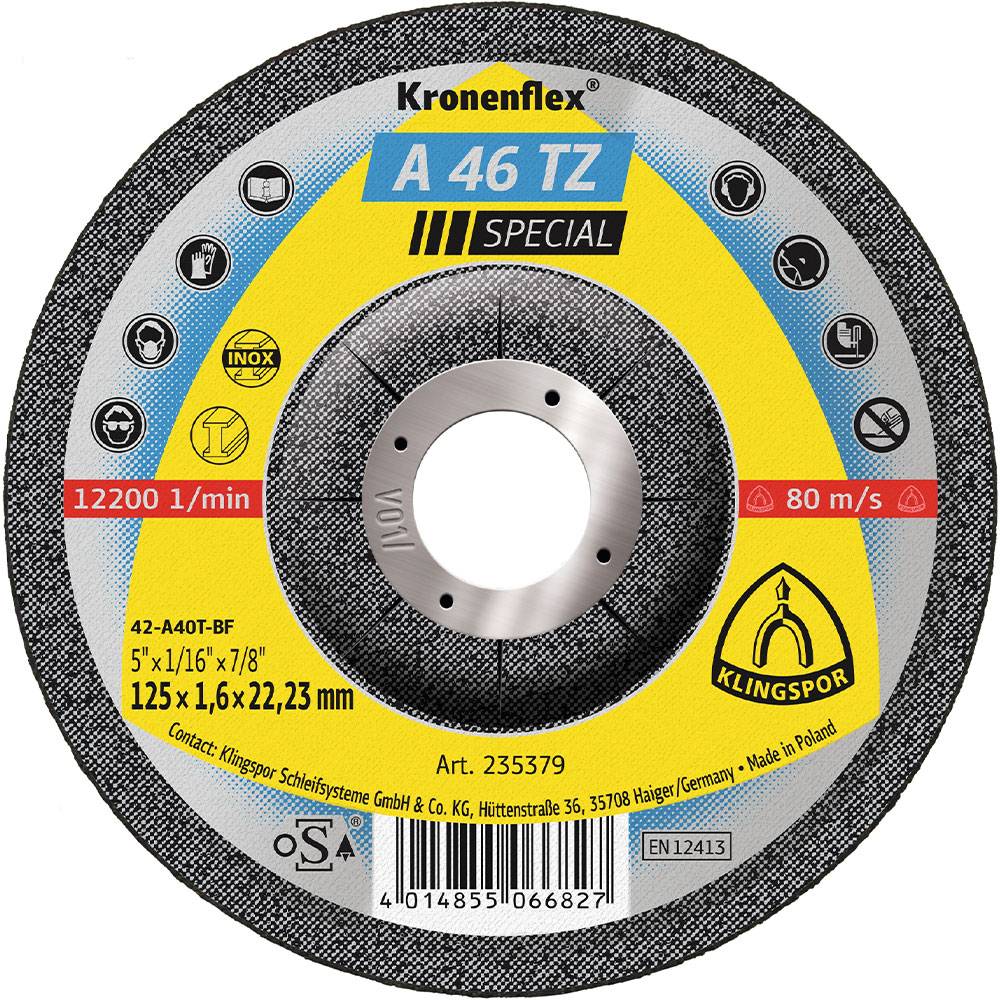 Trennscheibe A 46 TZ Special - für Edelstahl - Ø 125 mm - Breite 1,6 mm - gekröpft - VE 25 Stück - Preis per VE