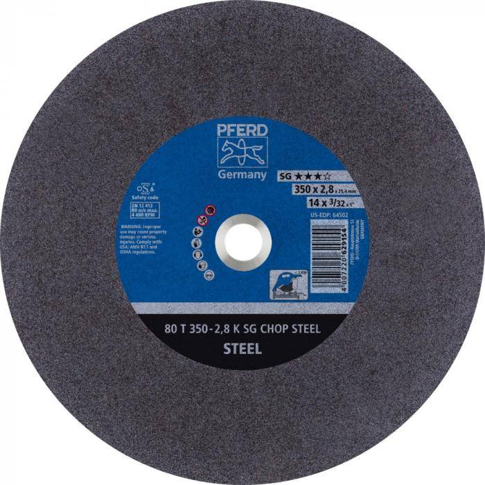 Trennscheibe - PFERD - CHOPSAW - SG CHOP STEEL - 80 T - Außen-Ø 350 mm - Breite 2,8 mm - Bohrungs-Ø 25,4 mm - VE 10 Stück - Preis per VE
