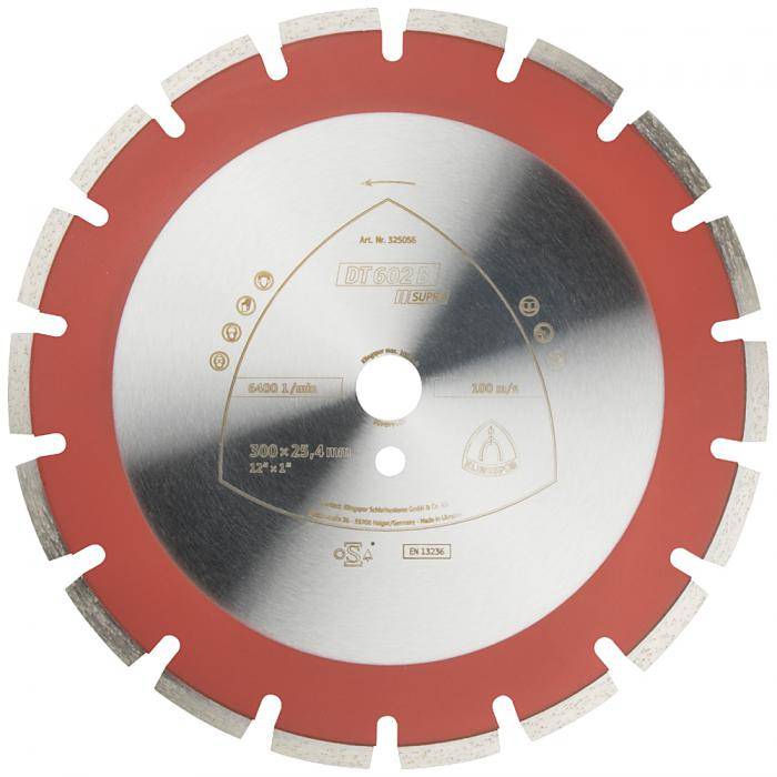 Diamanttrennscheibe DT 602 B - Durchmesser 400 mm - Bohrung 25,4 mm - lasergeschweißt - weit verzahnt - Preis per Stück