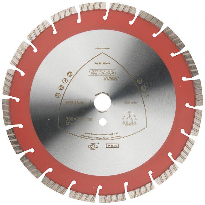 Diamanttrennscheibe DT 900 B Special - Durchmesser 400 mm - Bohrung 25,4 mm - lasergeschweißt - Preis per Stück