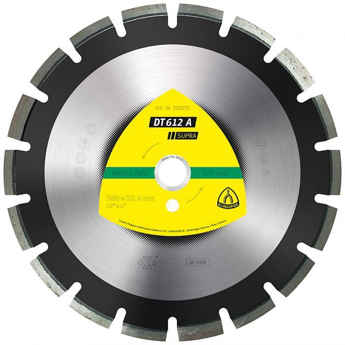 Diamanttrennscheibe DT 612 A - Durchmesser 350 mm - Bohrung 25,4 mm - lasergeschweißt - weit verzahnt - Preis per Stück