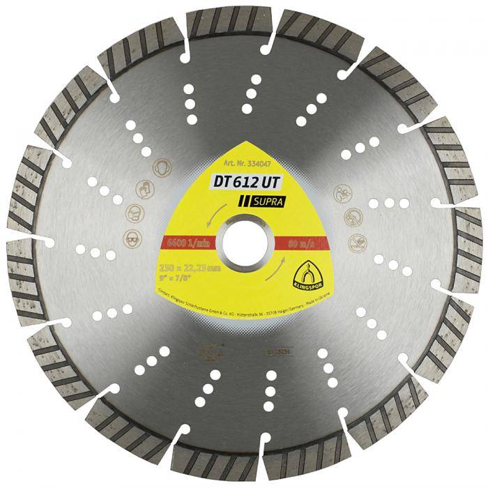 Diamanttrennscheibe DT 612 UT Supra - Durchmesser 150 mm - Bohrung 22,23 mm - lasergeschweißt - Preis per Stk.