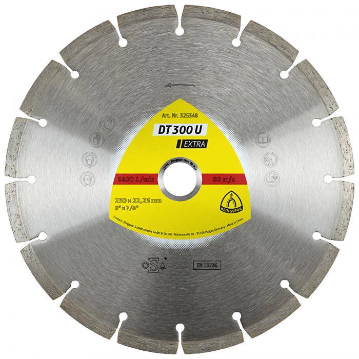 Diamanttrennscheibe DT 300 U - Durchmesser 230 mm - Bohrung 22,23 mm - gesintert