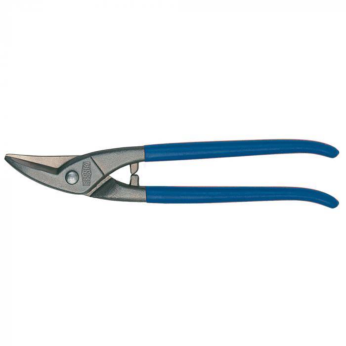 Loch-Schere - Linksschneidend - Gesamtlänge 275 mm - Schnittlänge 42 mm - Blechdicke 1,0 - Griffe PVC getaucht